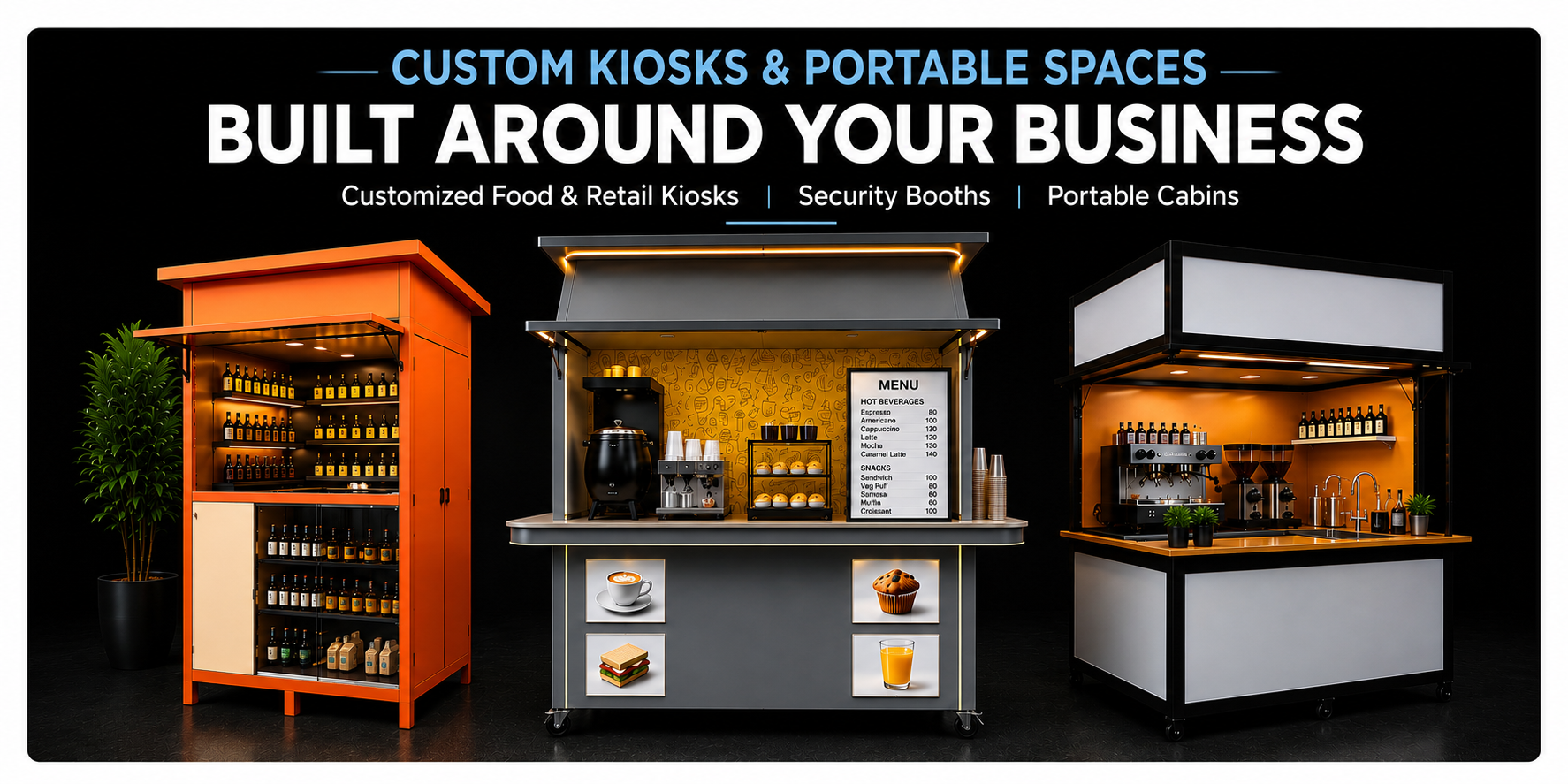 Custom-built kiosk storefront by Tanvi Creative Solutions
